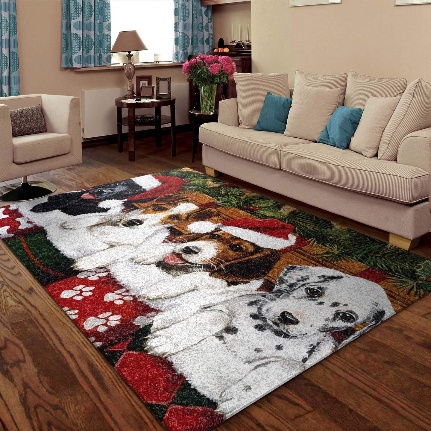 Deschea Christmas Puppies Limited Edition Rug