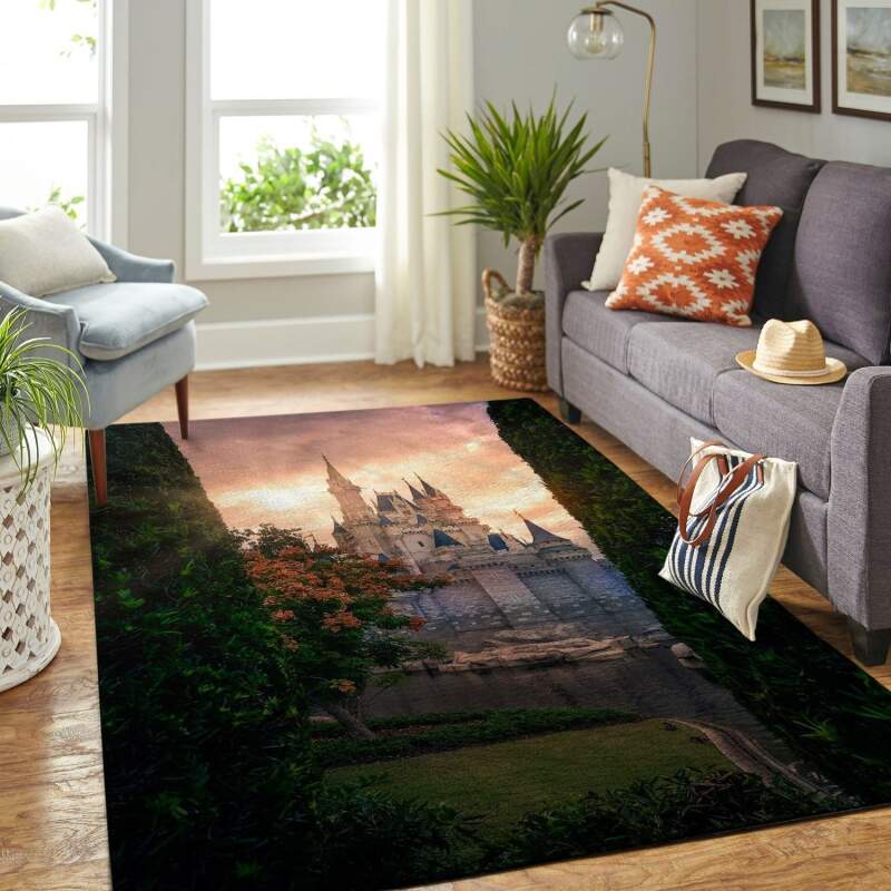 Deschea Cinderella Disney Castle Living Room Area Rug