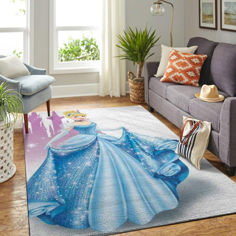 Deschea Cinderella Princess Living Room Area Rug