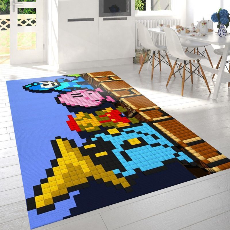 Deschea Closeup Photo Of Super Mario Graphic Area Rug And