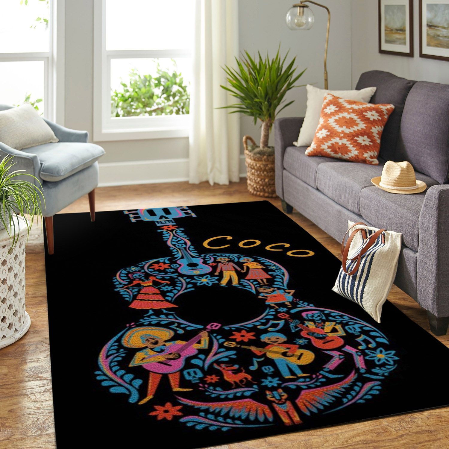 Deschea Coco Disney Movie Living Room Area Rug