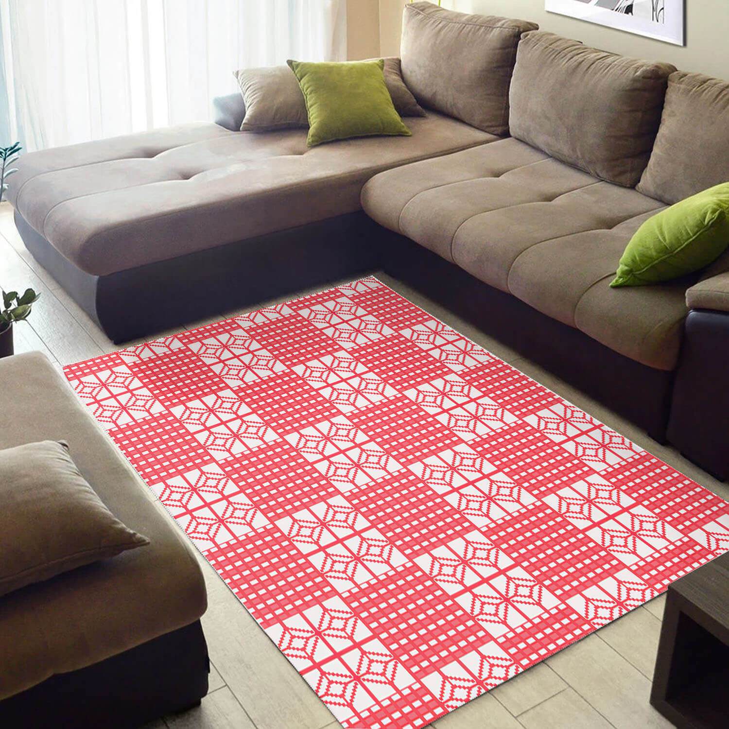 Deschea Cool African Style Graphic American Ethnic Seamless Pattern Large Themed Home Rug