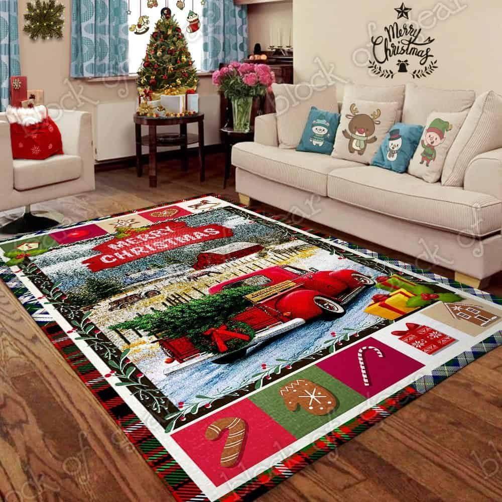 Deschea Country Life Red Truck Christmas Area Limited Edition Rug