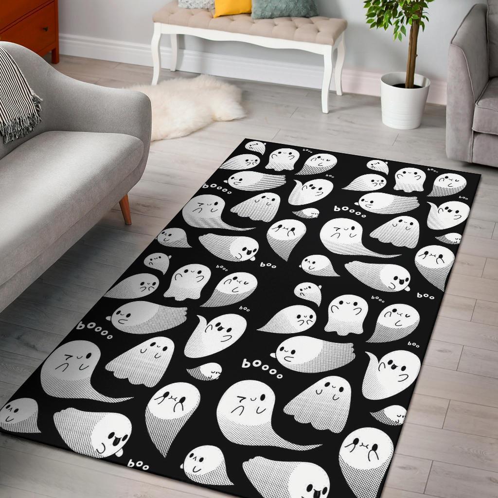 Deschea Cute Ghost Boo Area Rug