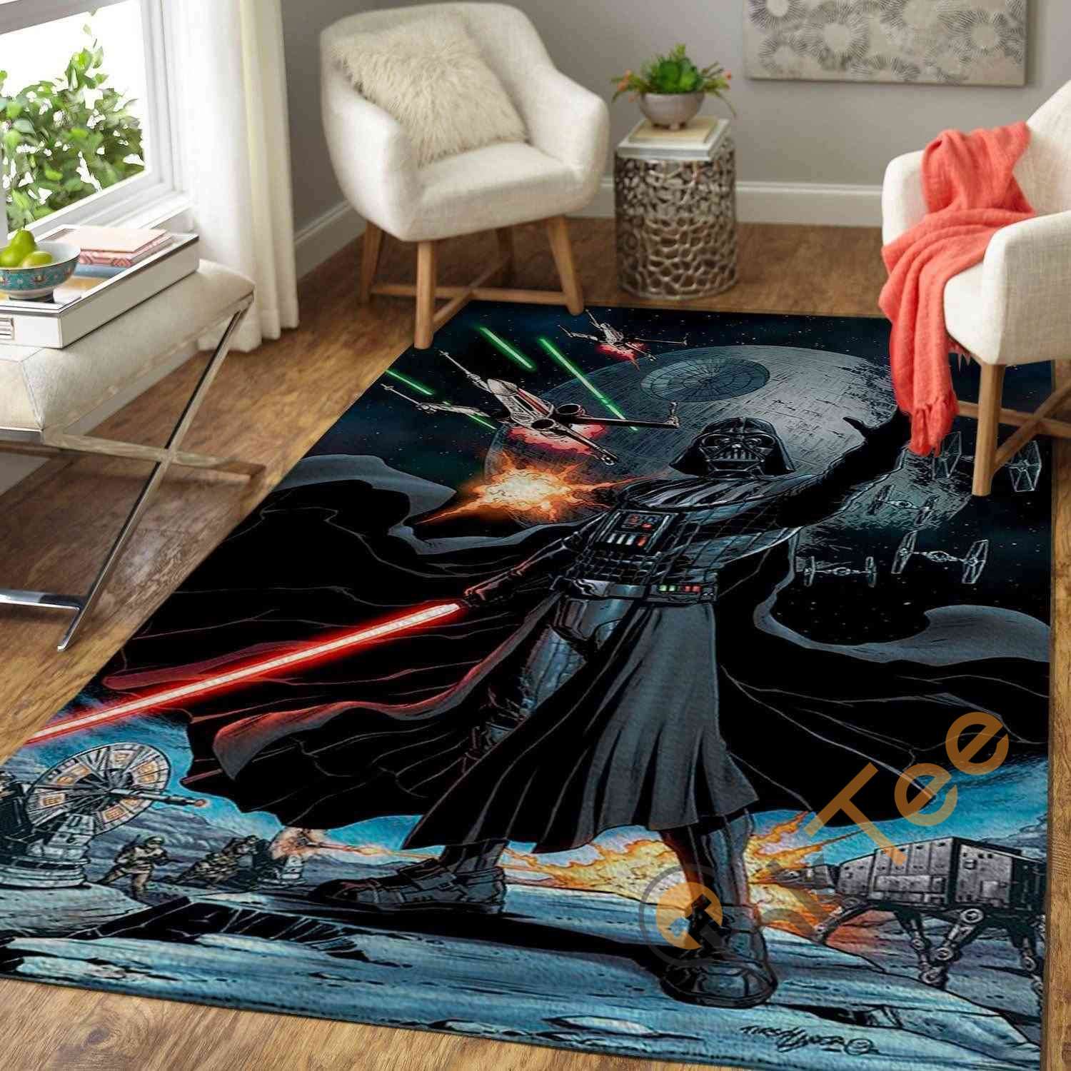 Deschea Death Star Darth Vader Area Rug