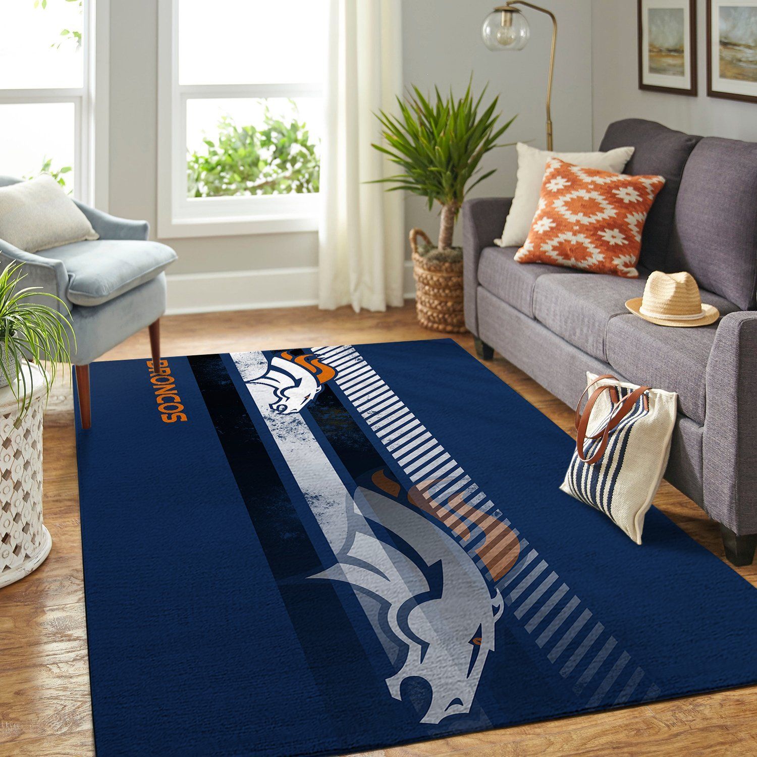 Deschea Denver Broncos Living Room Area Rug