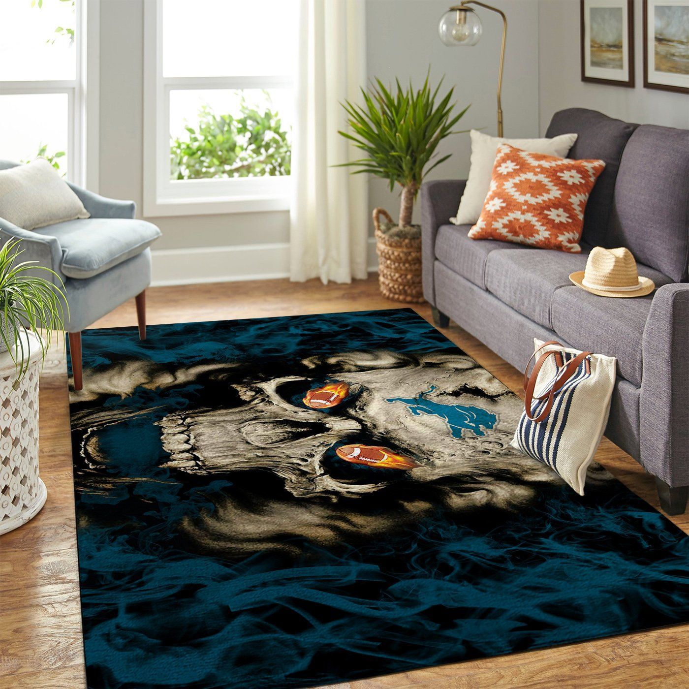 Deschea Detroit Lions Living Room Area Rug