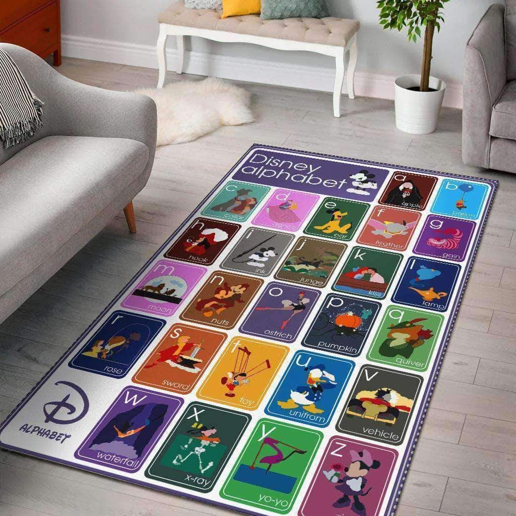 Deschea Disney Alphabet Area Rug Area Rug Regtangle