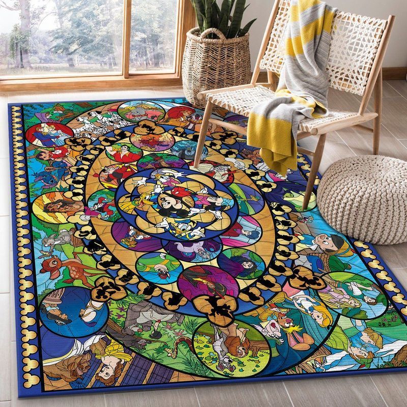 Deschea Disney Cartoon Characters Area Rug  Bed Room Regtangle