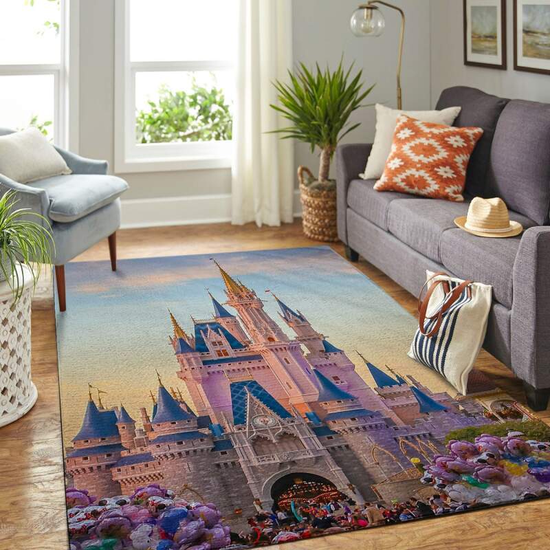 Deschea Disney Castle Living Room Area Rug