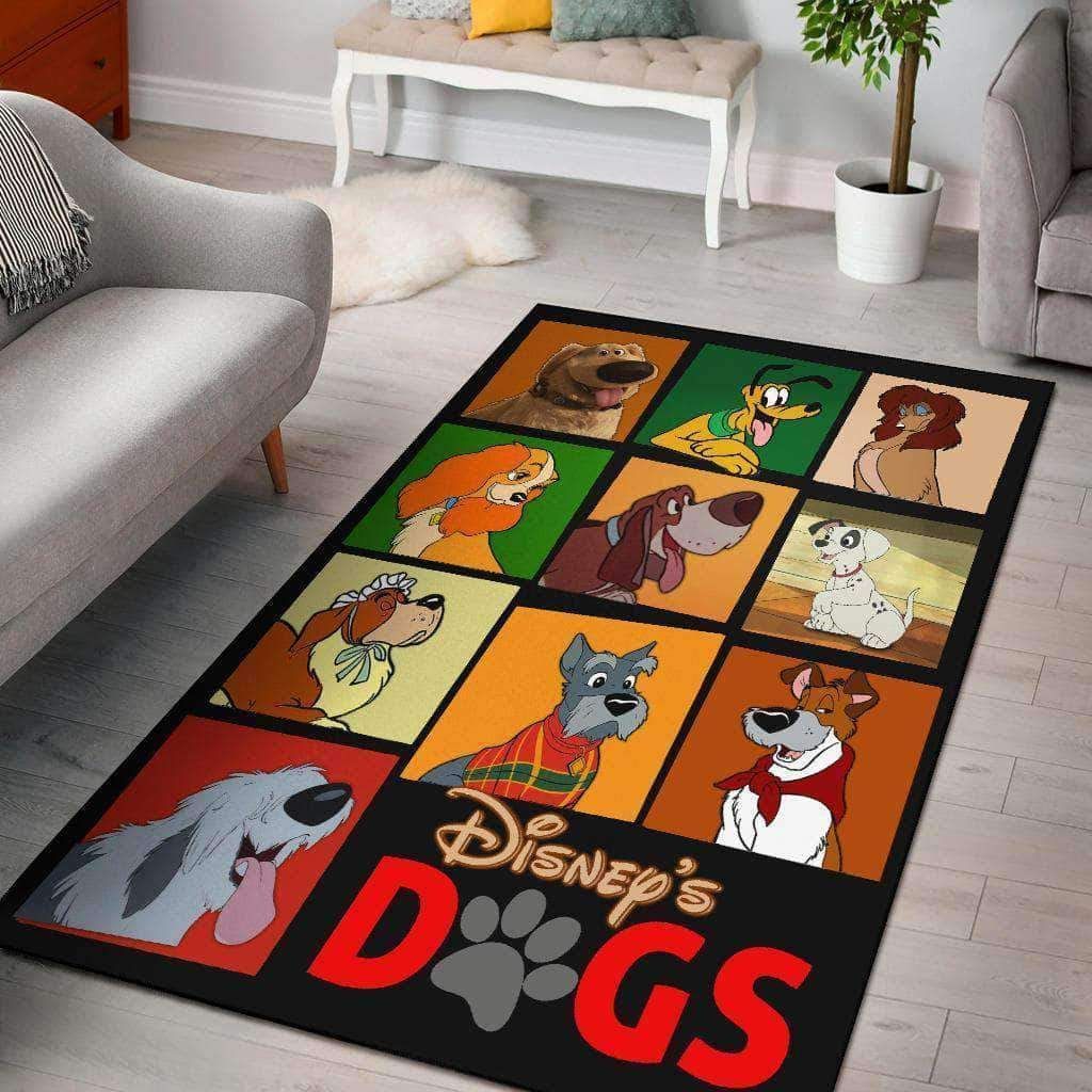 Deschea Disney Dog Area Rug Area Rug Regtangle