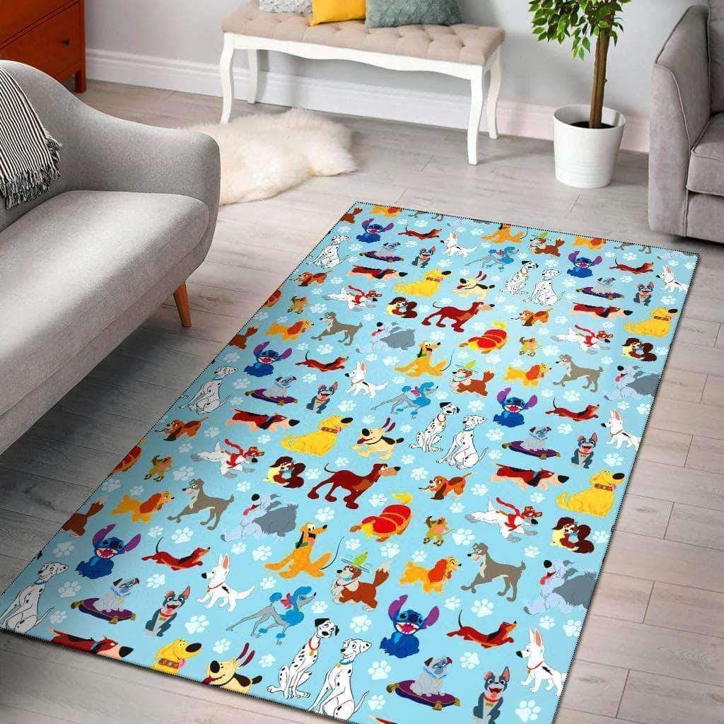 Deschea Disney Dogs Area Rug Area Rug Regtangle