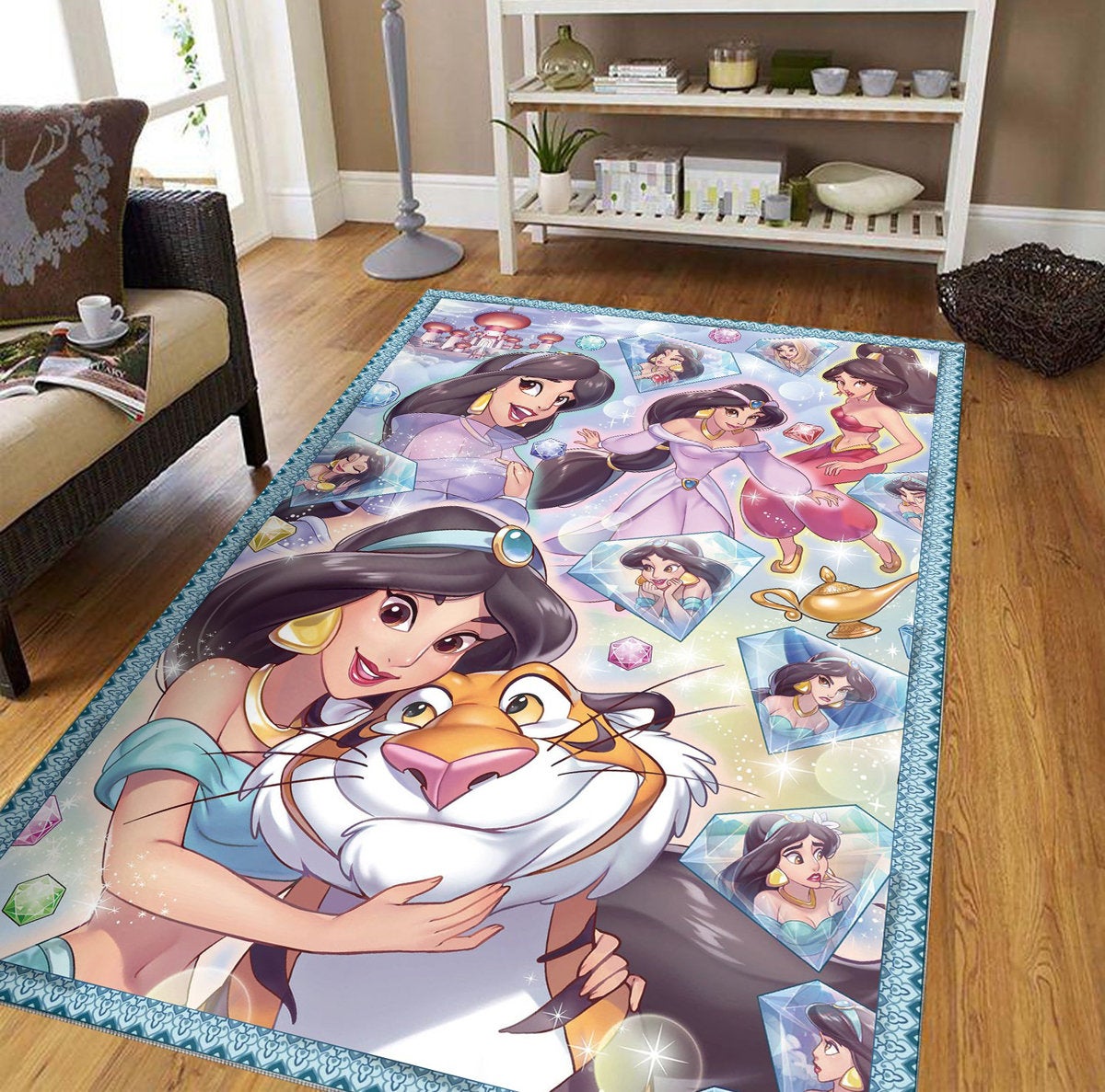 Deschea Disney Jasmine Princess Love Decorative Floor Rug