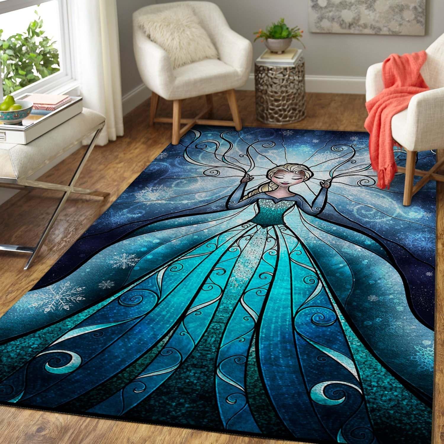 Deschea Disney Movie Fans Elsa Area Rug