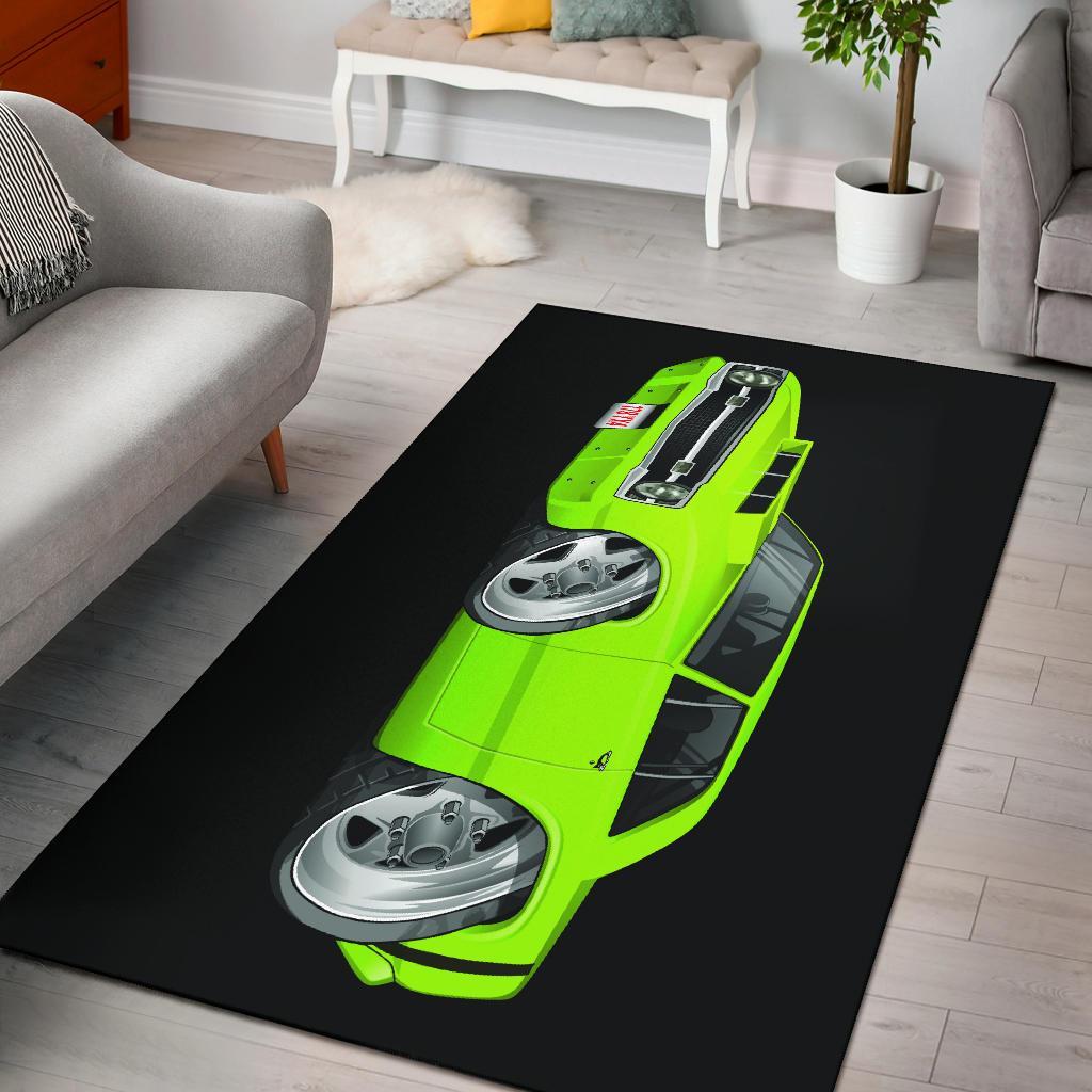 Deschea Dodge Dart Cart Art Area Rug