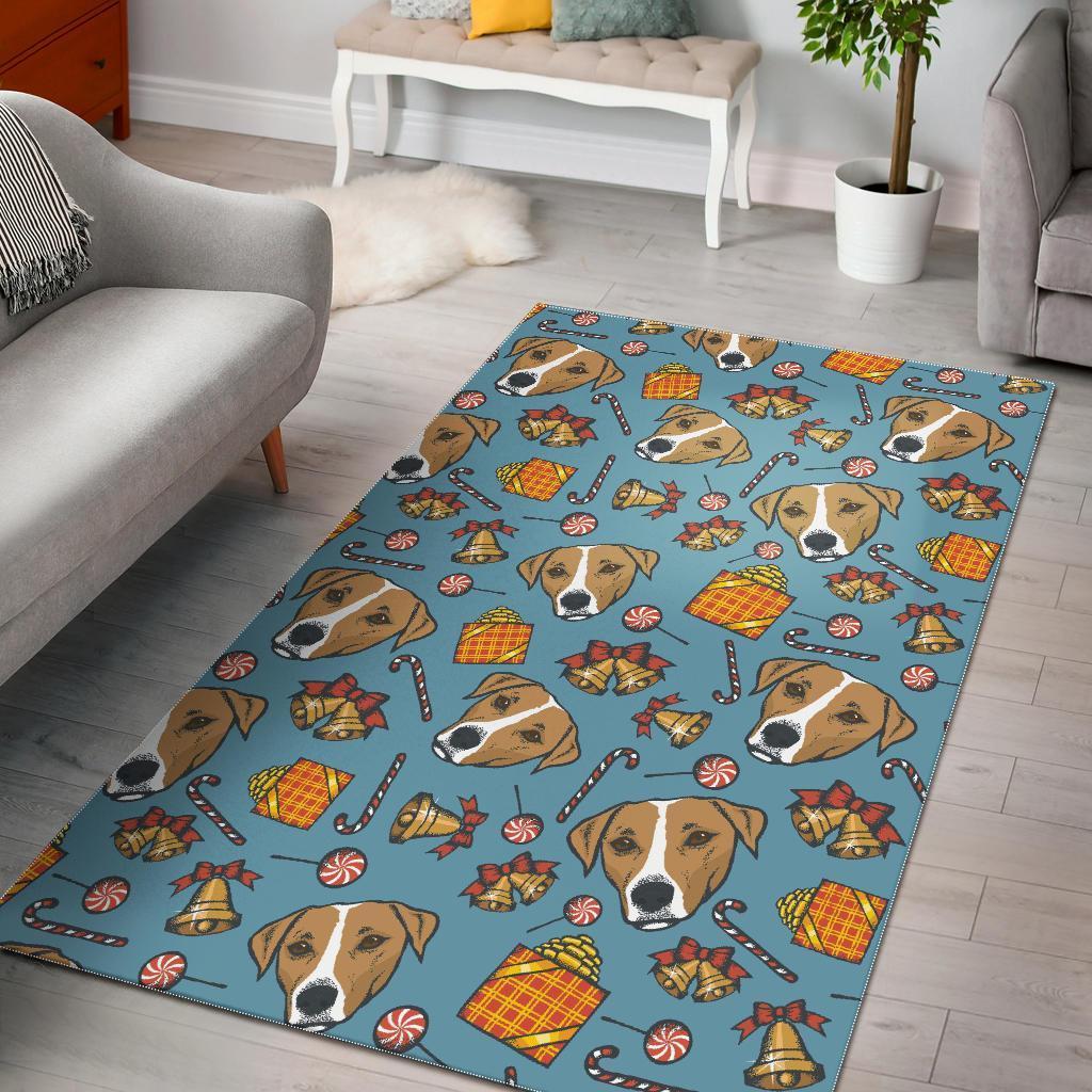 Deschea Dog Jack Russell Pattern Print Area Limited Edition Rug