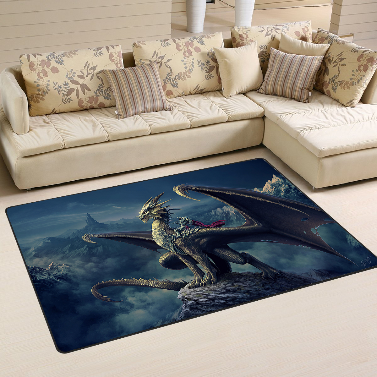 Deschea Dragon Area Rug