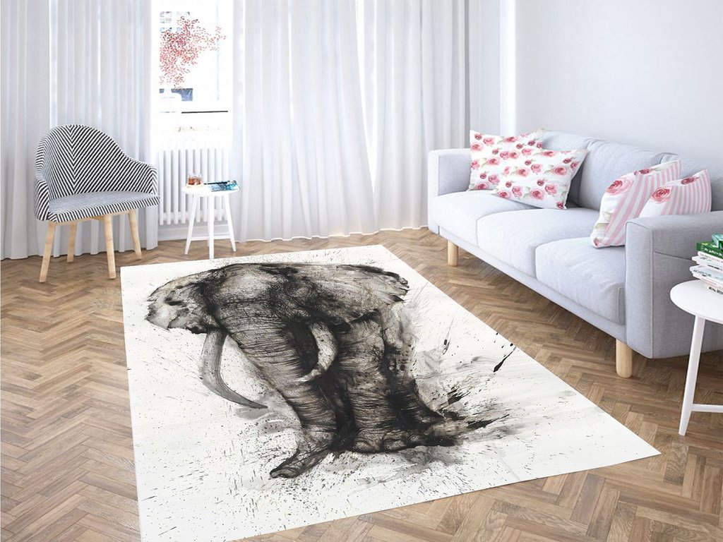 Deschea Elephant Spark Living Room Modern Carpet Rug