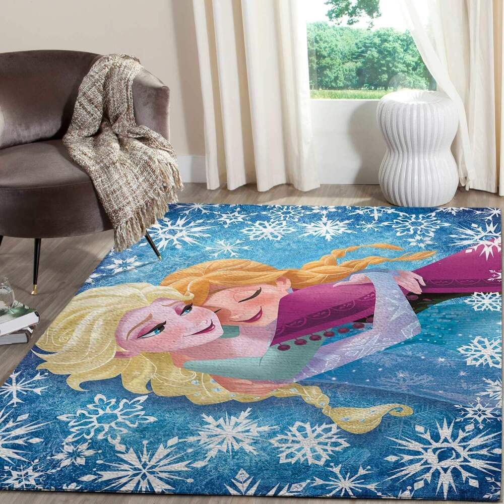 Deschea Elsa  Anna Area  Disney Movies Christmas Gift Rug Regtangle