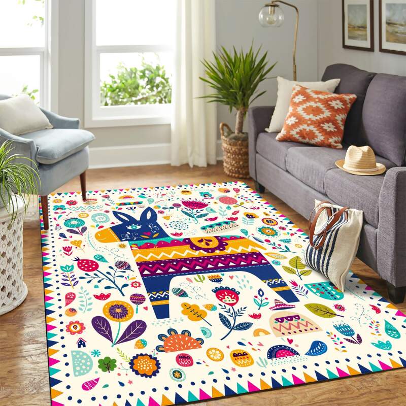 Deschea Flower Art Mk Carpet Area Rug