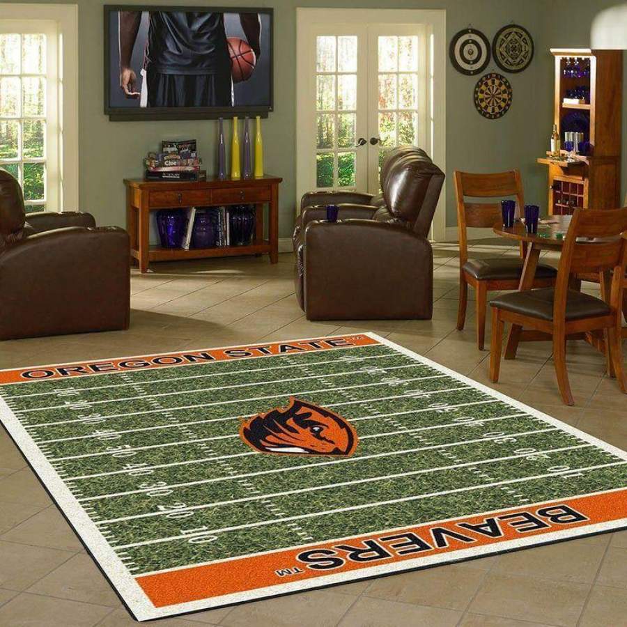 Deschea Football Carolina Panthers Rug Area Rug