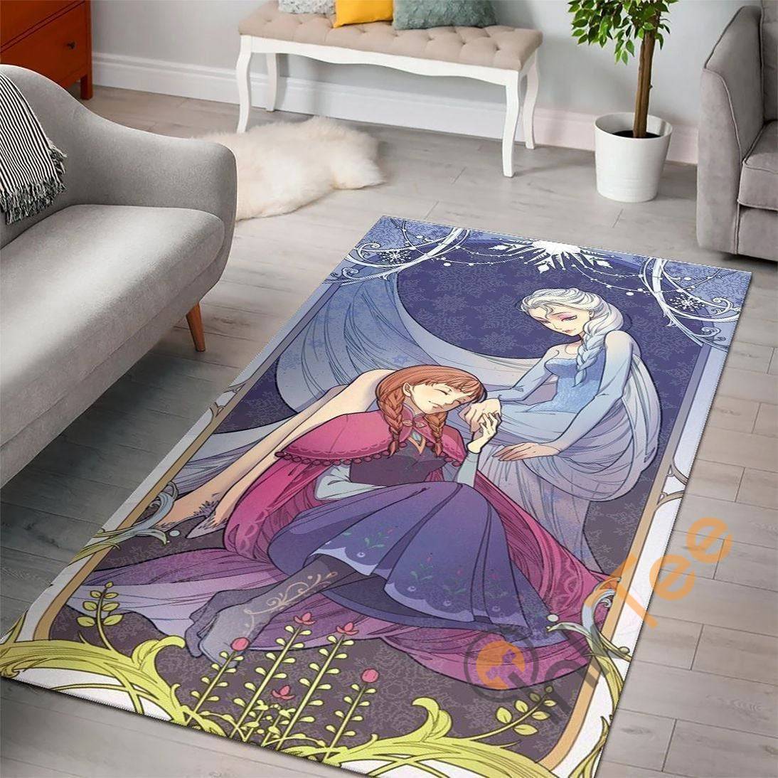 Deschea Disney Princess Movies Cinderella Living Room Bedroom Floor Rug