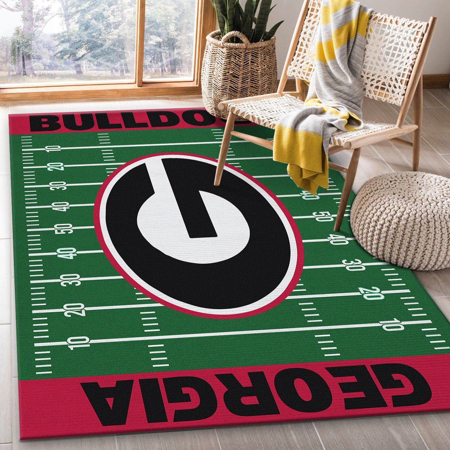 Deschea Georgia Bulldogs NFL Rug – Custom Size And Printing