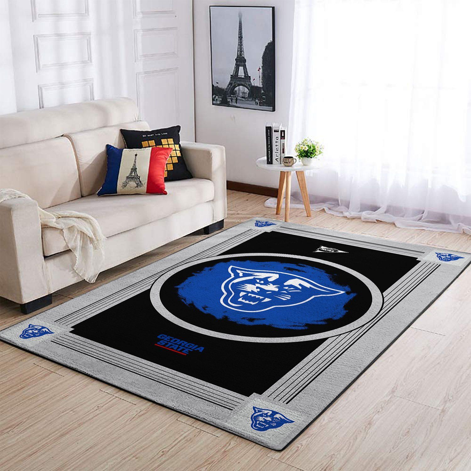 Deschea Georgia State Panthers Living Room Area Rug