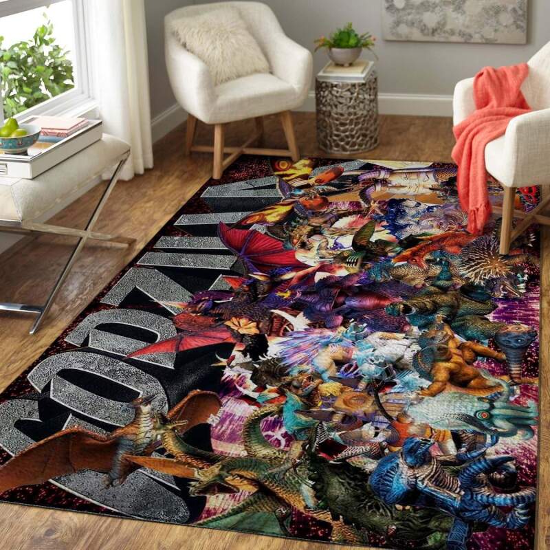 Deschea Godzilla Fans Area Rug