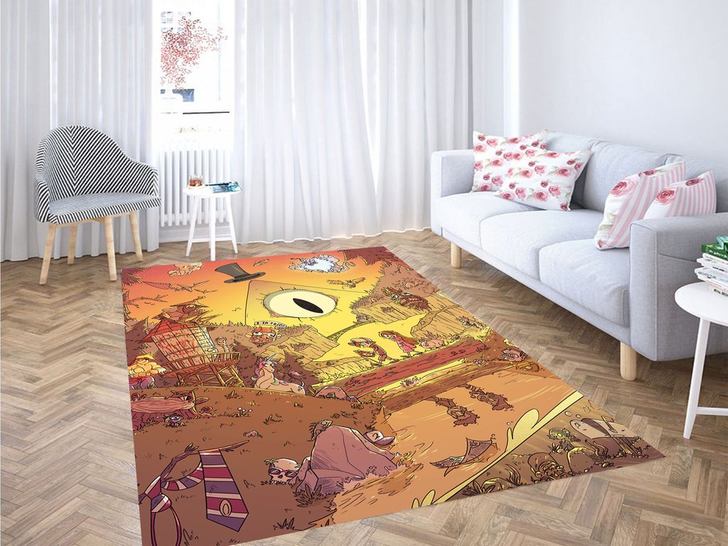 Deschea Gravity Falls Sunset Place Living Room Modern Carpet Rug