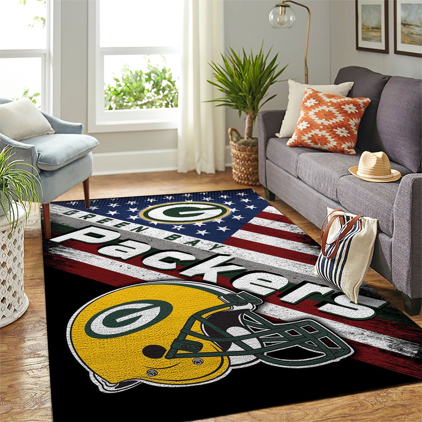 Deschea Green Bay Packers Living Room Area Rug