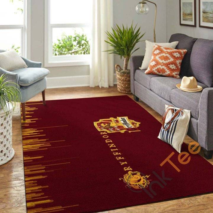 Deschea Gryffindor Harry Potter Logo Living Room Carpet Floor Decor Beautiful Gift For Potter’s Fan Rug