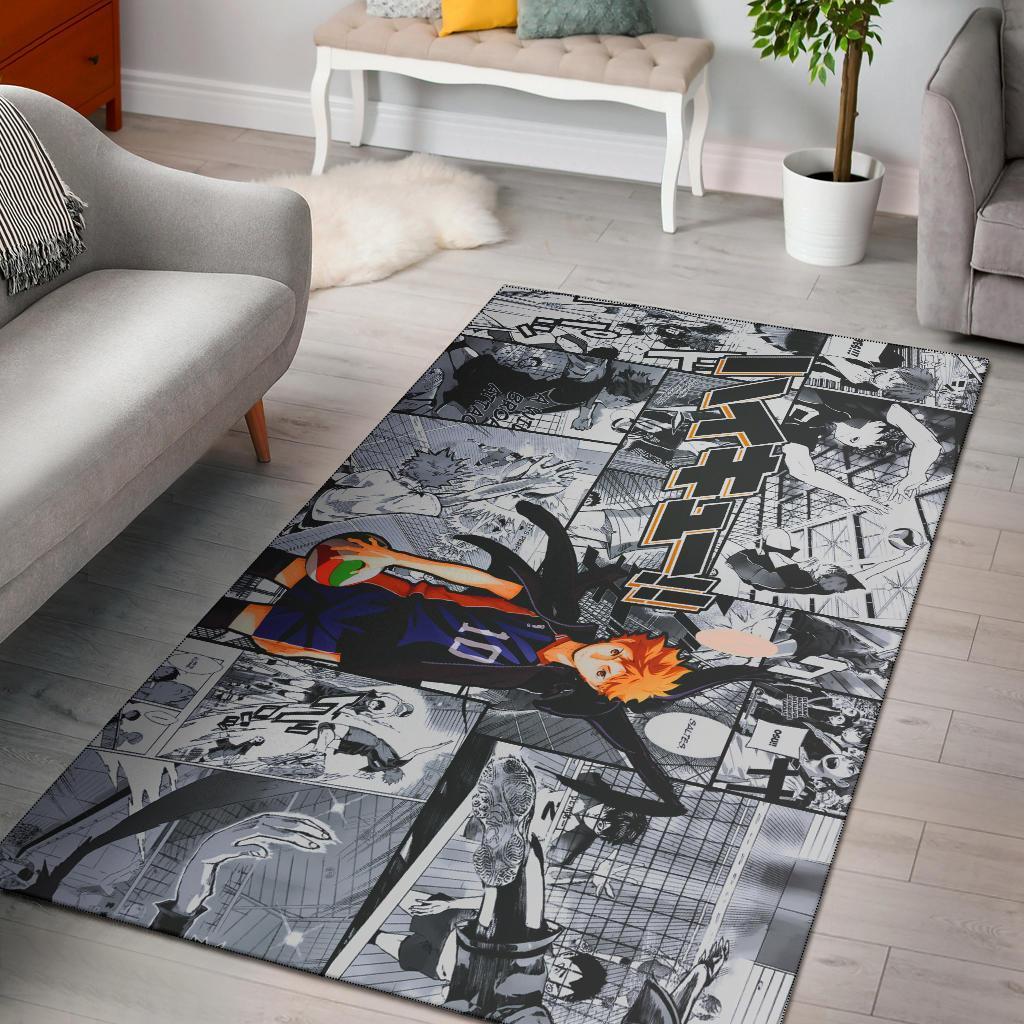 Deschea Hinata Haikyuu Manga Area Rug