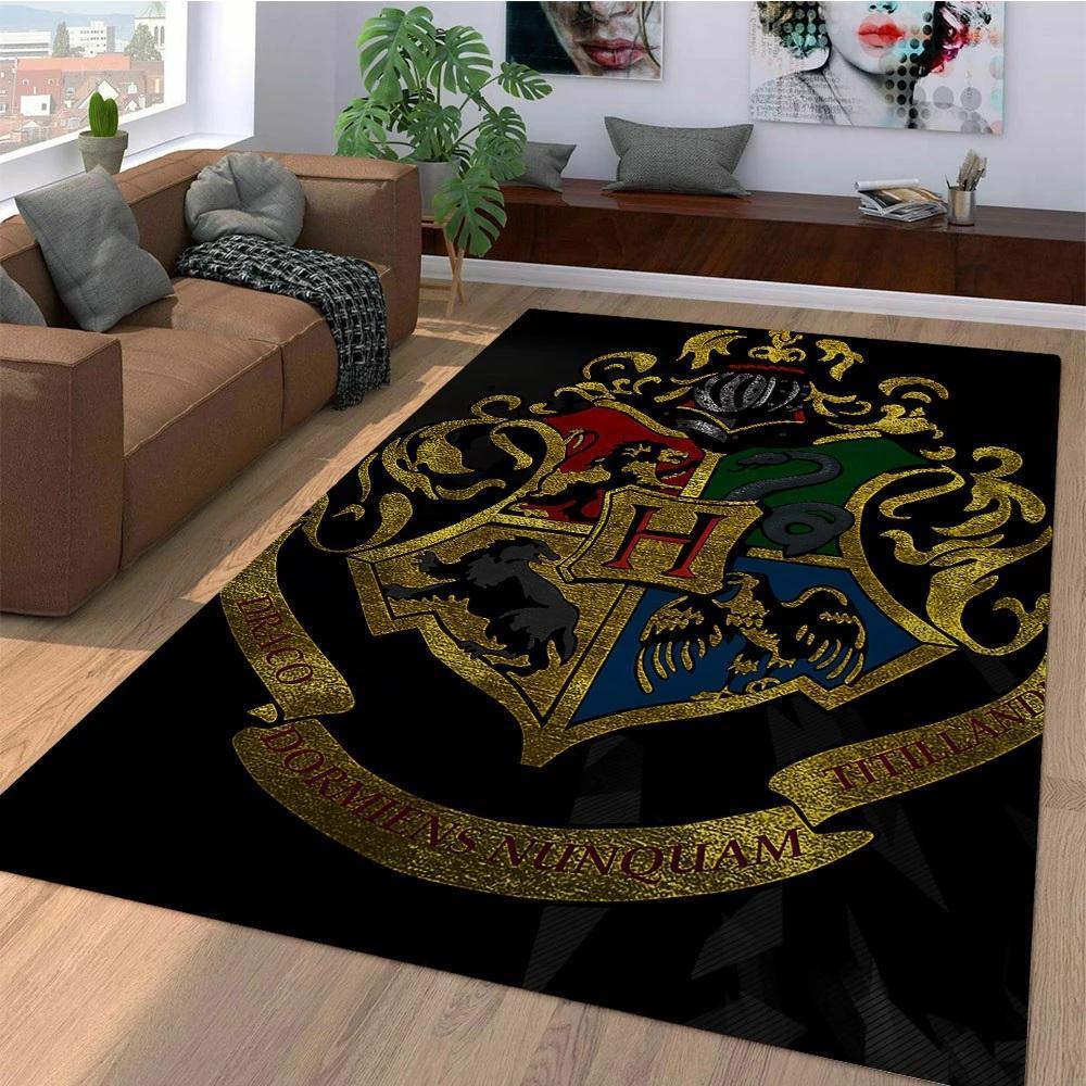 Deschea Hogwarts Logo Harry Potter Area Rug