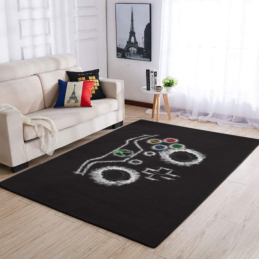 Deschea Horse Rose Pattern Print Area Rug