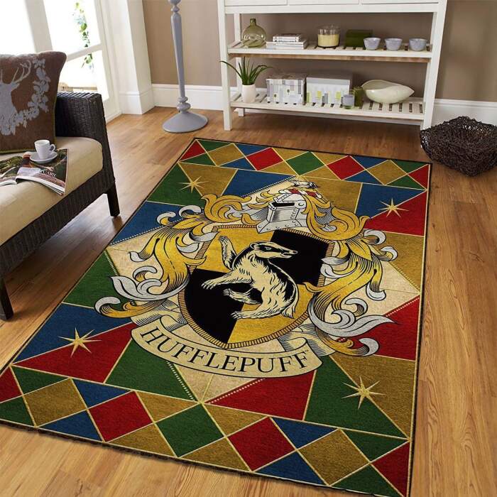 Deschea Hufflepuff Area Rug – Custom Size And Printing