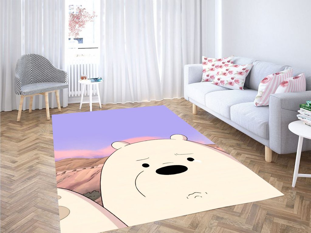 Deschea Ice Bear Sad Living Room Modern Carpet Rug