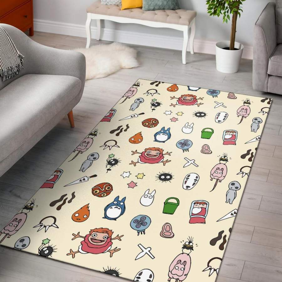 Deschea Ice Cream Cone Print Pattern Area Rug