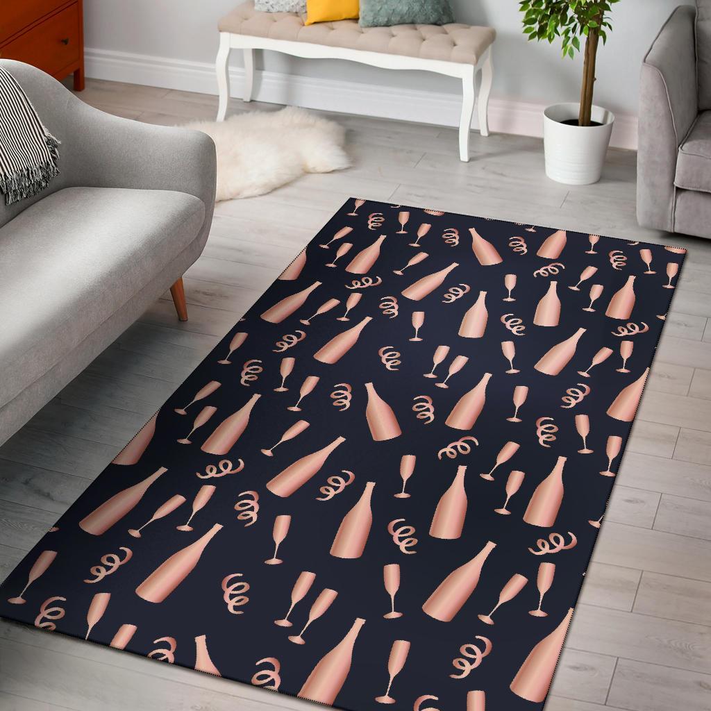 Deschea Ice Skate Pattern Print Area Rug