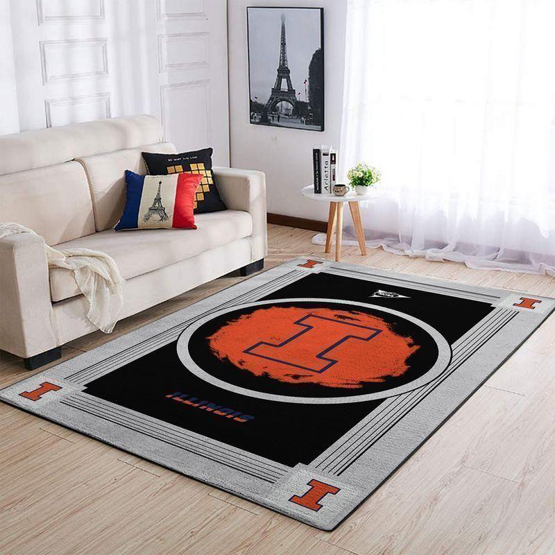 Deschea Illinois Fighting Illini Area Rugs Ncaa Team Logo 20030395