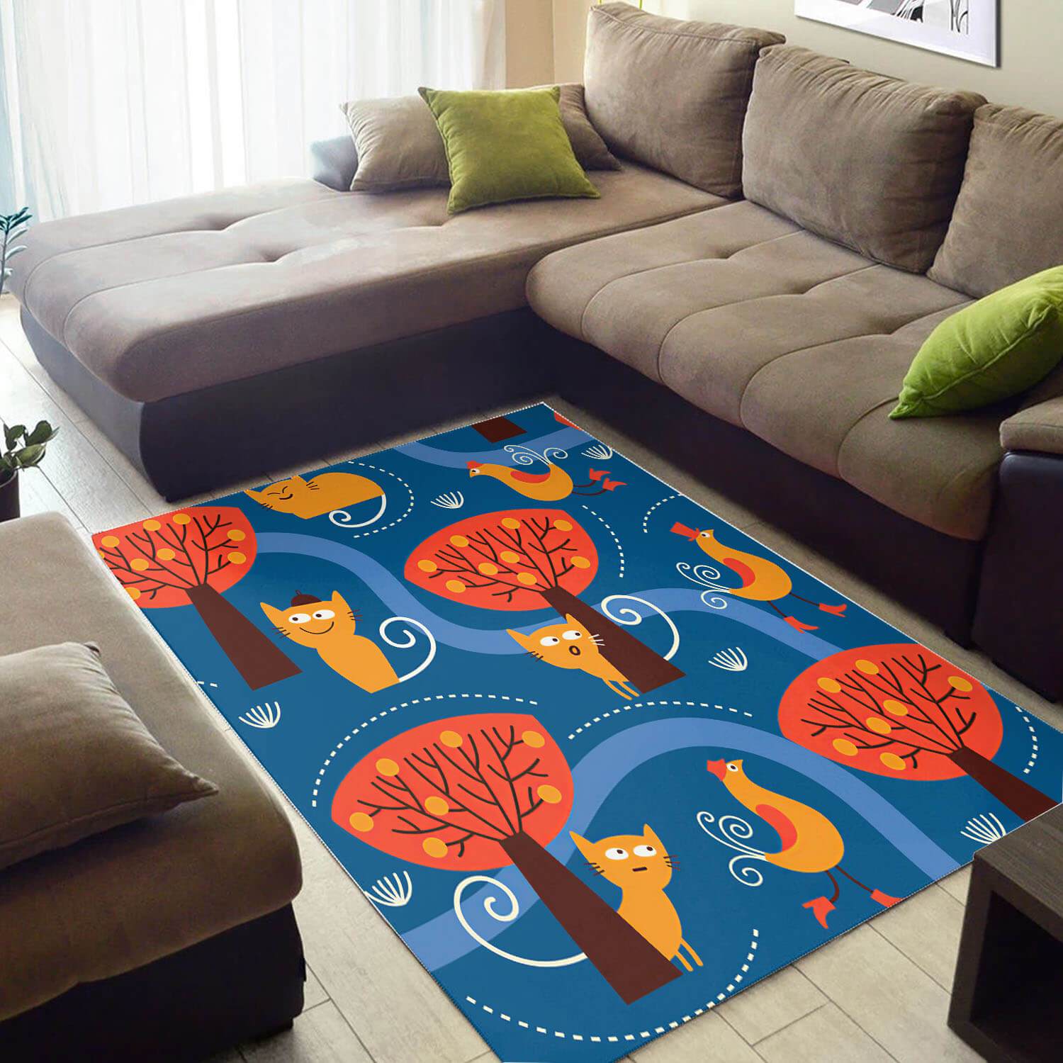 Deschea Inspired African American Adorable Black Art South Animals Style Area Themed Home Rug