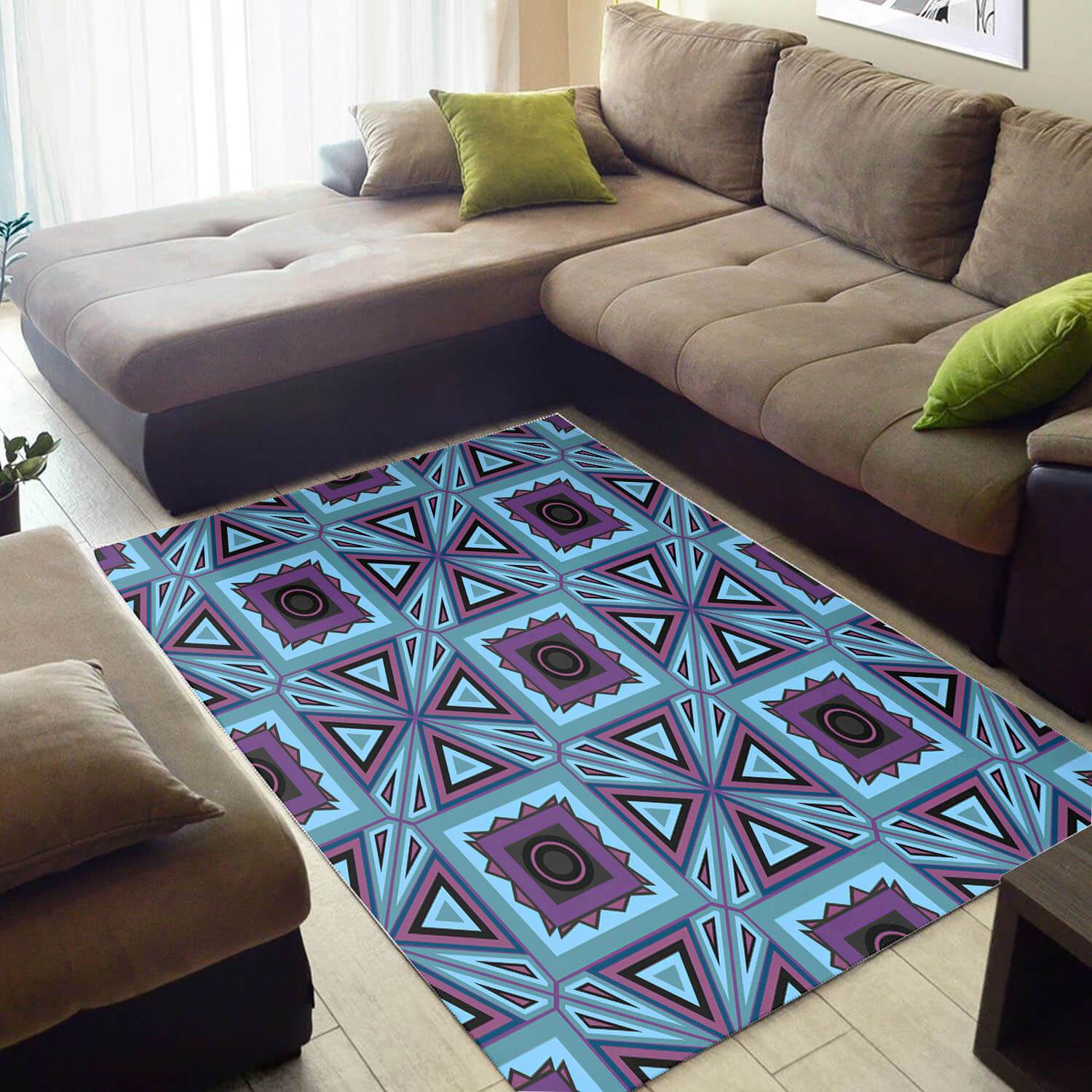 Deschea Inspired African American Modern Print Ethnic Seamless Pattern Carpet Home Rug