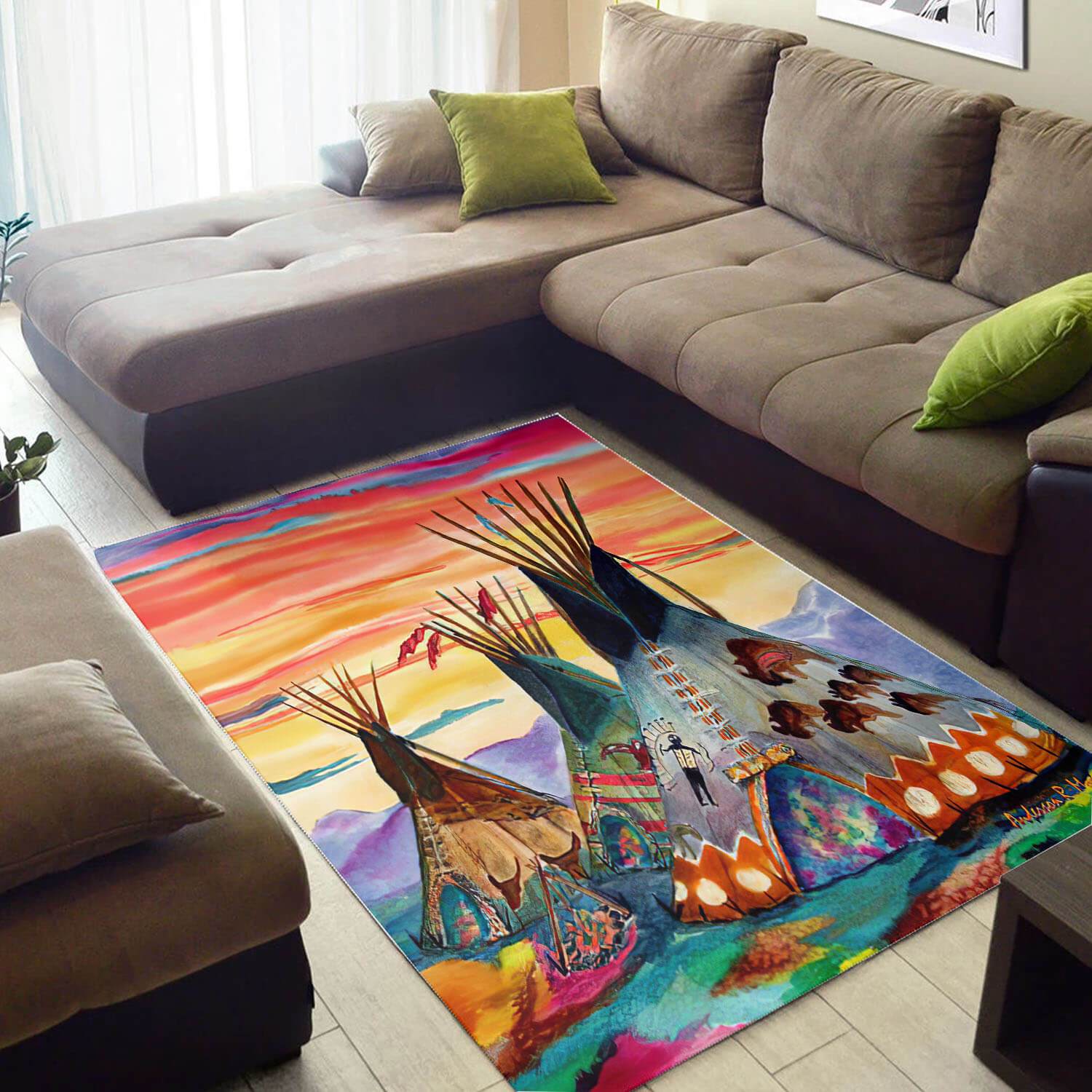 Deschea Inspired African American Perfect Black History Month Afrocentric Art Themed Carpet Living Room Rug