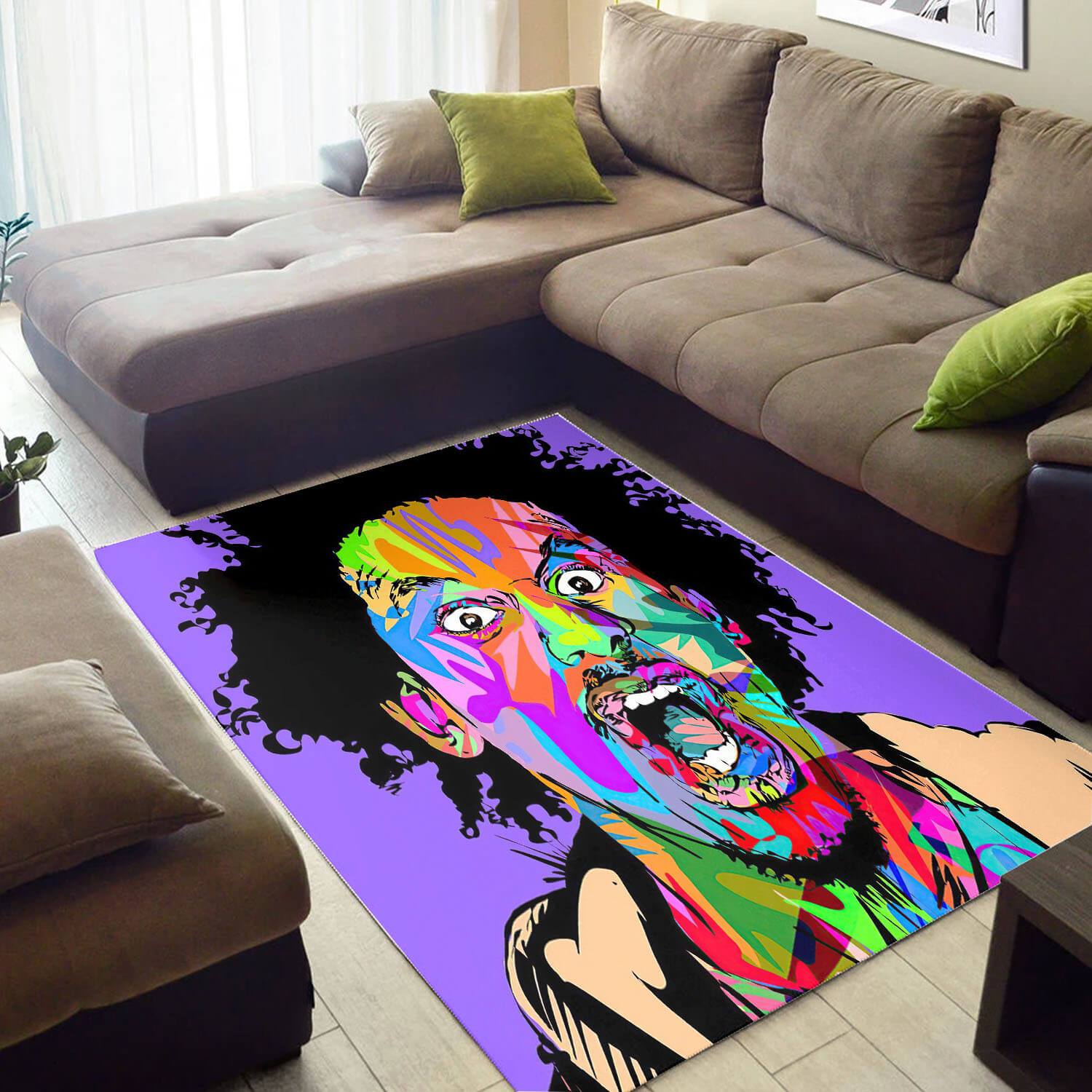 Deschea Inspired African Beautiful Melanin Afro Girl Style Area Themed Home Rug