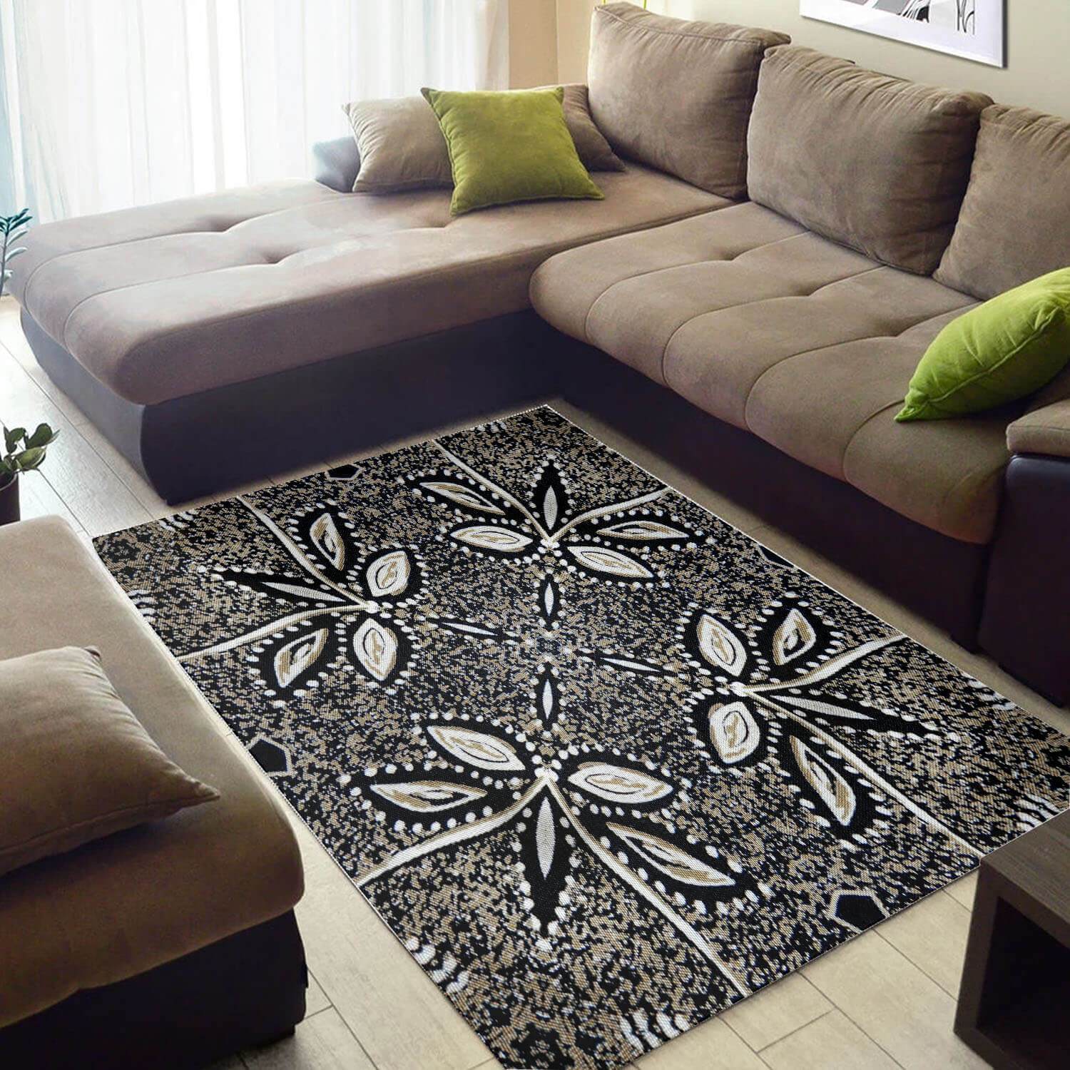 Deschea Inspired African Colorful Print Afrocentric Pattern Art Large Living Room Rug