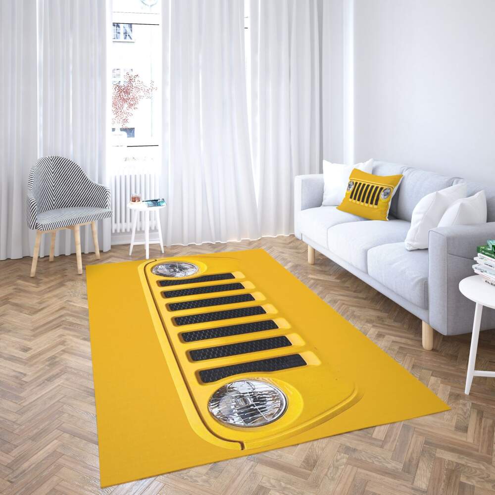 Deschea Jeep Area Rug Yellow