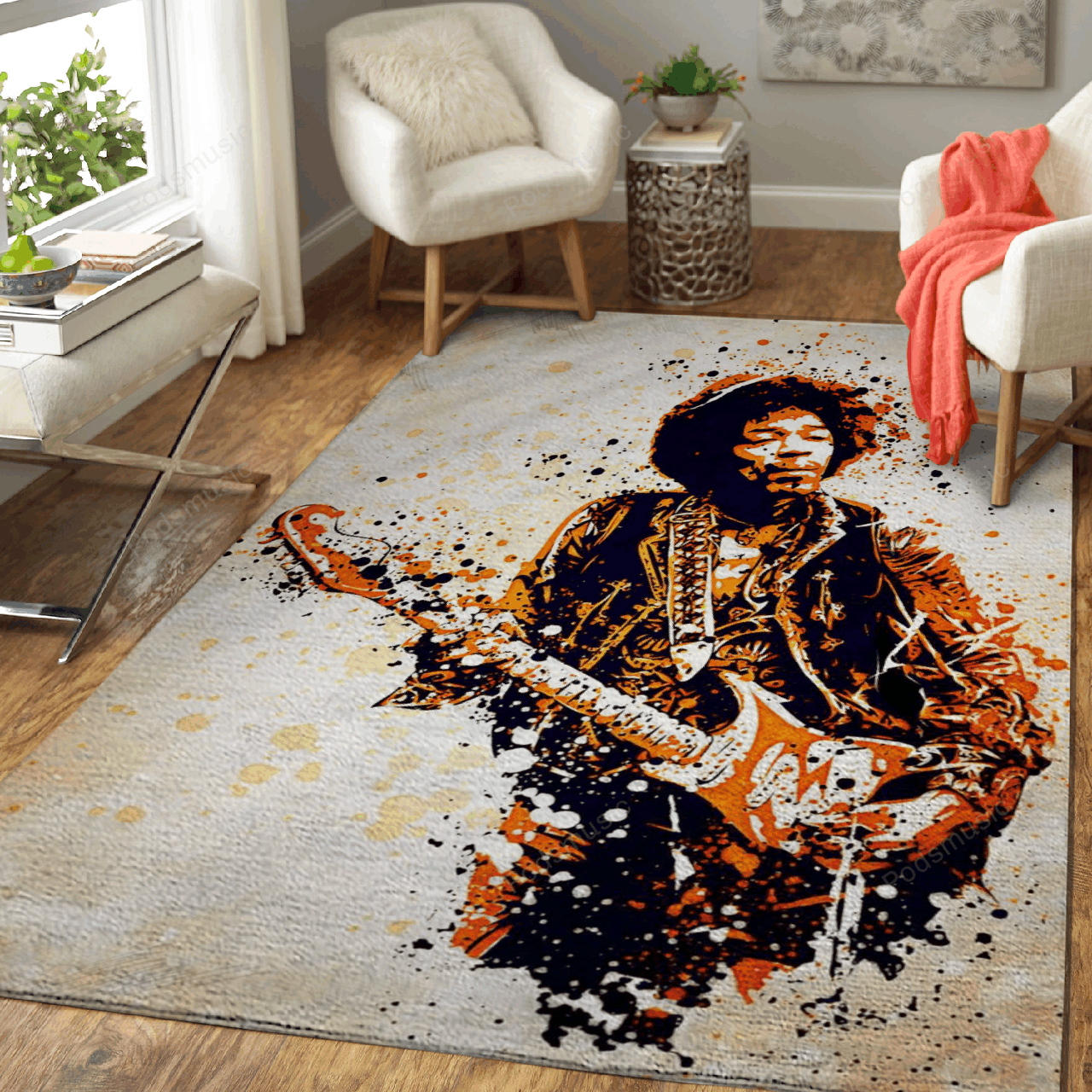 Deschea Jimmy Hendrix Music Painting Art For Fans Area