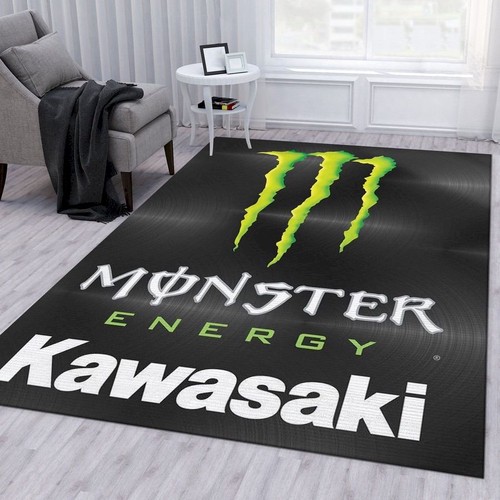 Deschea Kawasaki Logo Monster Area Rug For Christmas Bedroom Rug Us