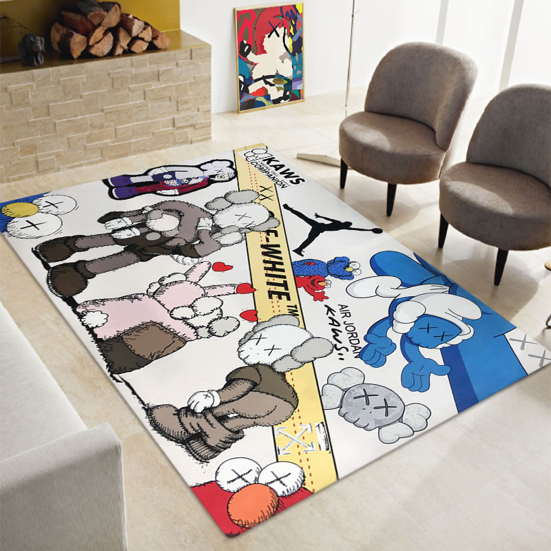 Deschea Kaws Off-white Supreme Air Jordan Shoes Living Room Rug