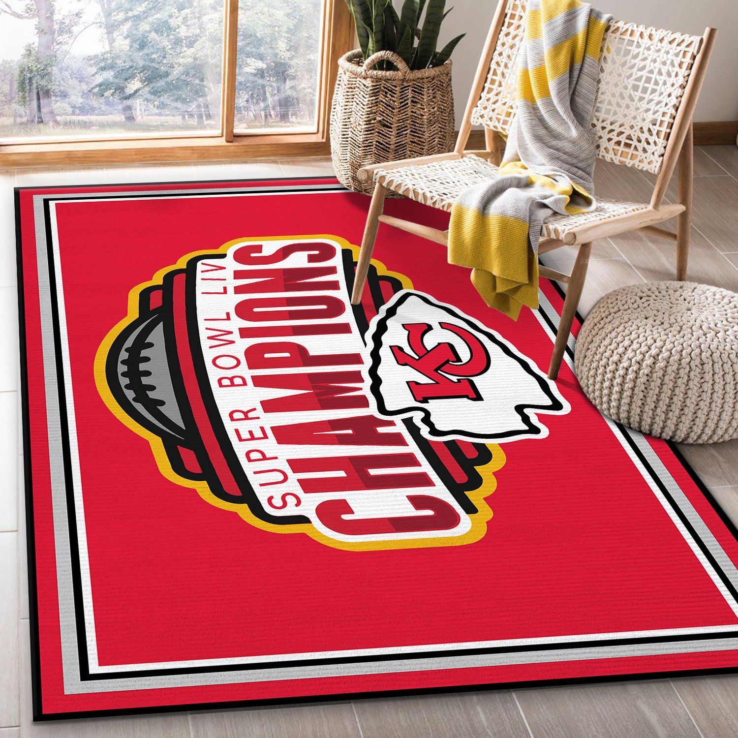 Deschea Kc Chiefs Champions Rug – Custom Size And Printing